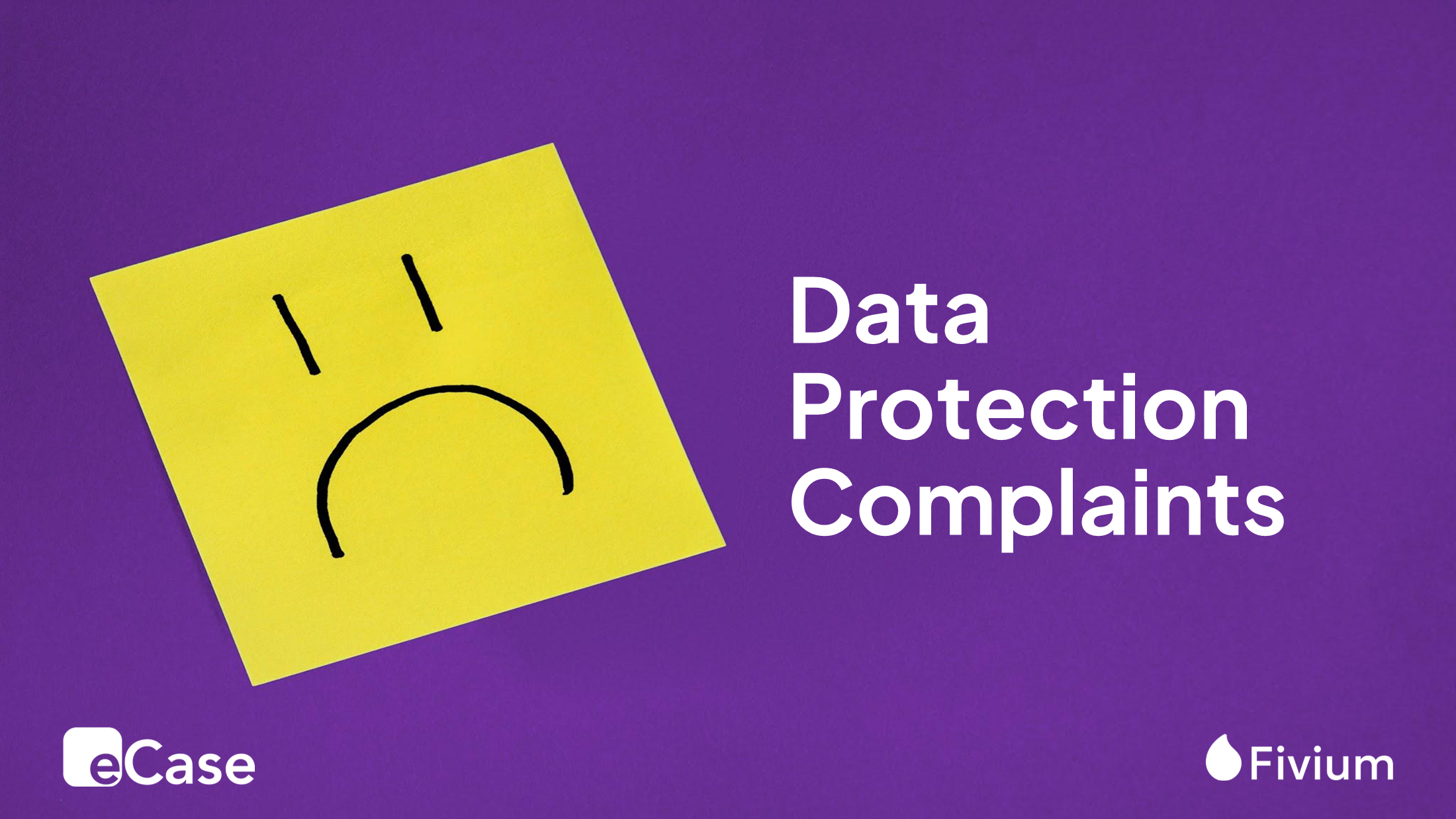 A yellow sticky note with a sad face drawn on it against a purple background