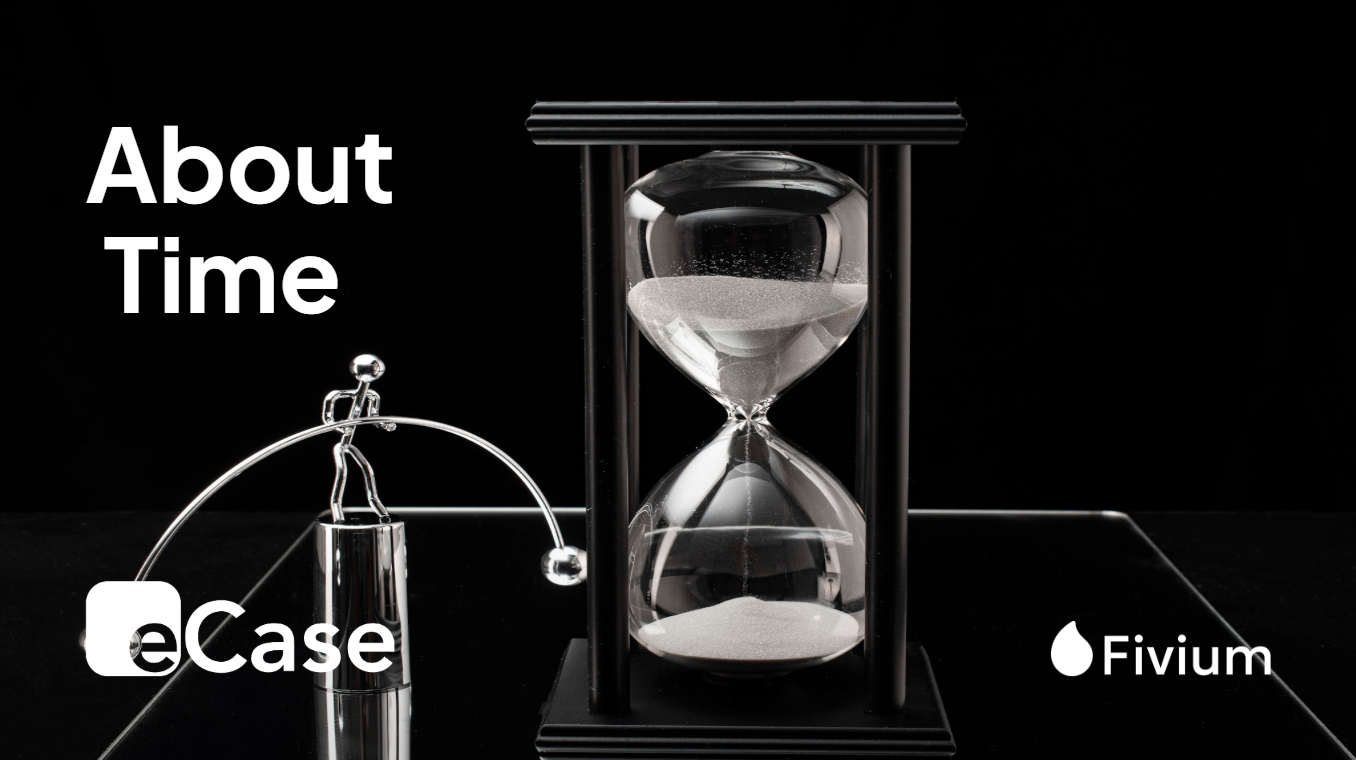 Image of a sand timer with white sand with a metal stick figure holding a balancing pole next to it